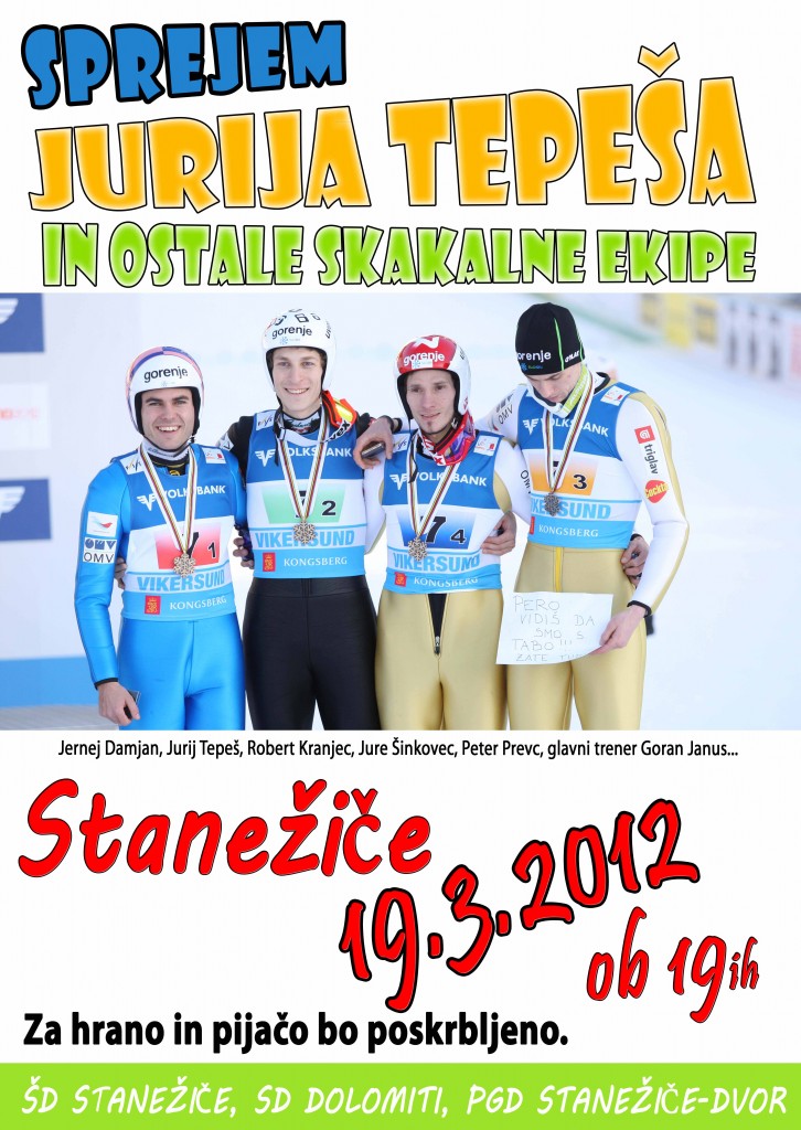 Plakat - sprejem 19.3.2012